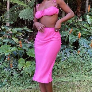 Princess Polly two piece pink skirt set